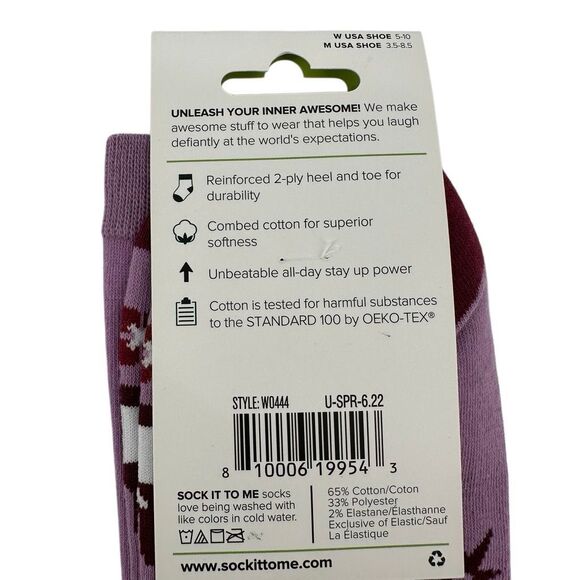 Sock It To Me Socks Womens Crew 5-10 "Maybe Wine Will Help" Gift Holiday NWT - Picture 3 of 5